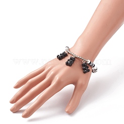 Bracciali elasticizzati con perline di argilla polimerica heishi&nbsp;BJEW-JB05767-03