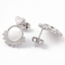 Boucles d'oreilles à tige en acier inoxydable 304 anti-ternissement&nbsp;LS-EJEW-G338-02P