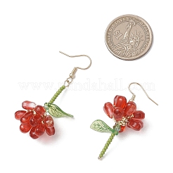 Ohrhänger aus 304er Edelstahl mit Blumenmotiv&nbsp;EJEW-MZ00461-02