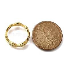 Anello da dito in acciaio inossidabile 304 con motivo infinito testurizzato per donna&nbsp;RJEW-L126-07B-G
