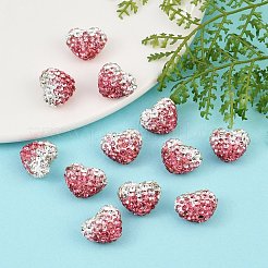 Valentinstag Farbverlauf Polymer Clay Klasse A Strass Perlen&nbsp;RB-A049-06