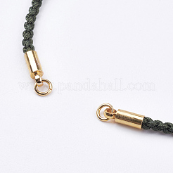 Creazione di bracciali in cordoncino di cotone intrecciato&nbsp;MAK-I006-16G