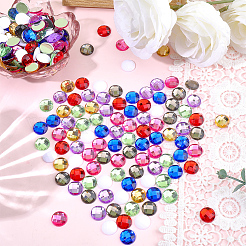 240 Stück 8 Farben Acryl-Strass-Cabochons&nbsp;GACR-CY0001-01