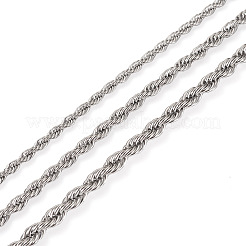 Ensemble de colliers et chaînes torsadées en acier inoxydable 304&nbsp;STAS-TA0004-82