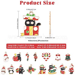 Pendenti smaltati in lega natalizia 30 pz 15 stili&nbsp;XMAS-FS0001-01