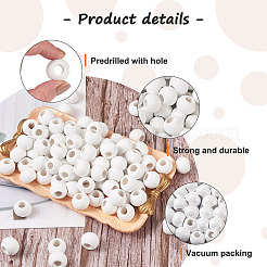 200 pièce de perles en bois naturel peintes au pistolet&nbsp;WOOD-YS0001-03C