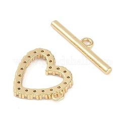 Fermagli a ginocchiera in zircone chiaro micro pavè di ottone&nbsp;KK-K391-07G