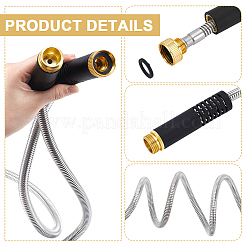 Tuyau d'arrosage en acier inoxydable et aluminium 201&nbsp;AJEW-WH0696-686B