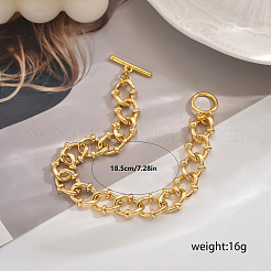 Klassische Messing-Armbänder mit kubanischen Gliederketten für Damen&nbsp;DL2887-1