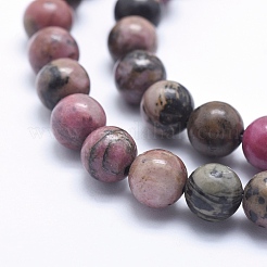 Perline Rhodonite naturale fili&nbsp;X-G-G717-6mm