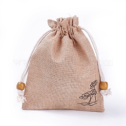 Pochettes en toile de jute&nbsp;ABAG-L006-B-01