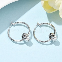 Pendientes de aro de latón para mujer&nbsp;EJEW-L297-01A-P