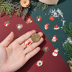 80 pendentifs en alliage émaillé sur le thème de Noël&nbsp;ENAM-SC0007-15