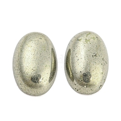 Cabochons de pyrite naturelle, ovale, 12x8x4mm