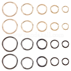Federführungsringe aus Zinklegierung, o Ringe, Metallgrau & Golden, 27.5~59.5x3.5~5.5 mm, Innendurchmesser: 19.5~49.5 mm, 20 Stück / Karton