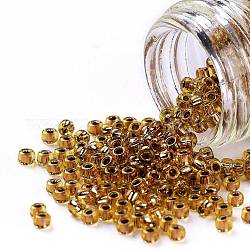 Toho perles de rocaille rondes, Perles de rocaille japonais, (744) ambre doublé de cuivre, 11/0, 2.2mm, Trou: 0.8mm, environ 5555 pcs/50 g