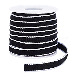 Полосатая лента Benecreat длиной 20 ярд., 3/8-дюймовые черные упаковочные ленты с белыми краями в рулоне для обертывания, украшения для вечеринок, домашний декор