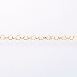 Revestimiento iónico (ip) hecho a mano 304 cadenas portacables de acero inoxidable, soldada, con carrete, Plano Oval, dorado, 3x0.3mm, aproximadamente 65.61 pie (20 m) / rollo
