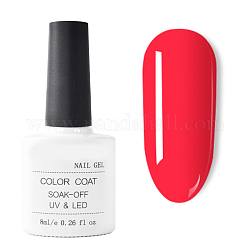 Pintura de uñas color gel, gel uv de color puro, para el diseño de uñas, rojo naranja, 7.2x3.2 cm, 8ml / botella