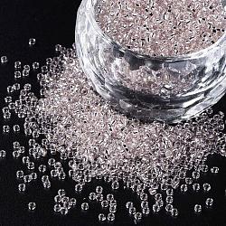 Perles de verre mgb matsuno, Perles de rocaille japonais, 15/0 argent perles de verre doublé rocailles de trous ronds de semences, blush lavande, 1.5x1mm, Trou: 0.5mm, environ 5400 pcs/20 g
