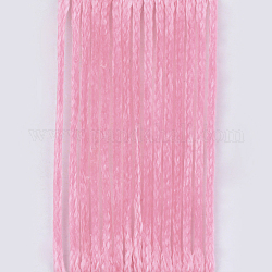 Экологичный шнур из вощеного полиэстера, ярко-розовый, 1 мм, около 109.36 ярда (100 м) / рулон