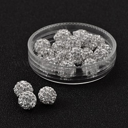 Klasse A Strass pflastern Disco-Kugel-Perlen, für Unisex Schmuck machen, Runde, Kristall, pp9 (1.5 mm), 1.6 mm, Bohrung: 8 mm
