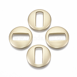 Spritzlackierte CCB-Kunststoff-Verbindungsringe, Flachrund, golden, 39x7 mm, Innendurchmesser: 11.5x28 mm