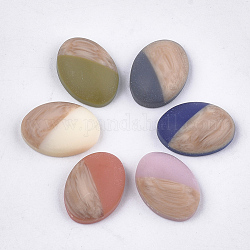 Cabochons in resina, grano di legno imitazione, ovale, colore misto, 14x10x4.5mm