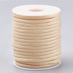 Cordons polyester, peachpuff, 4mm, environ 15 yards / rouleau