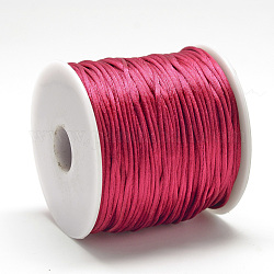 Нейлоновая нить, гремучий атласный шнур, светло-вишневый, около 1 мм, около 76.55 ярда (70 м) / рулон