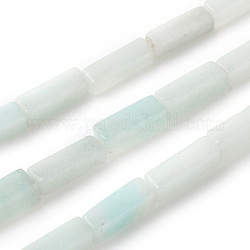 Natural Flower Amazonite Beads Strands, Cuboid, 13~14x4~4.5x4~4.5mm, Hole: 1.2mm, about 30pcs/strand, 16.5 inch(42cm)