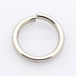 304 Edelstahl offenen Ringe springen, Edelstahl Farbe, 20 Gauge, 4x0.8 mm, Innendurchmesser: 2.4 mm, ca. 470 Stk. / 20 g