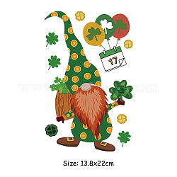 Sublimationsaufkleber für Haustiere zum Thema St. Patrick's Day, Wärmeübertragungsfolie, Vinyl zum Aufbügeln, zur Kleidungsdekoration, Gnom, 220x138 mm