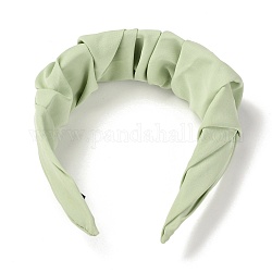 プラスチックヘアバンド  布カバー付き  グリーン  7~52mm  内径：132mm