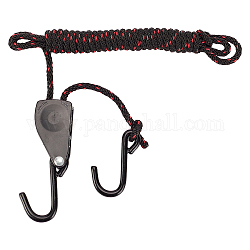 Corda in polipropilene, corda salvavita antincendio, corda da arrampicata all'aperto, nero, 125x37x22mm, corda: 3m