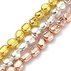 Chapelets de perles hématite synthétique sans magnétique, Plaqué longue durée, ovale, couleur mixte, 6~7x6~7x6~7mm, Trou: 0.8~0.9mm, Environ 64~65 pcs/chapelet, 16.14~16.54 pouce (41~42 cm)