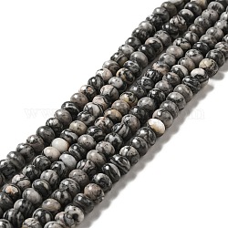 Fili di perle di pietra mappa naturale, rondelle, 8x5mm, Foro: 0.7 mm, circa 70pcs/filo, 14.76~14.96 pollice (37.5~38 cm)