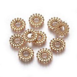 Perles européennes en alliage, Perles avec un grand trou   , donut, or clair, 13.5x3mm, Trou: 5mm
