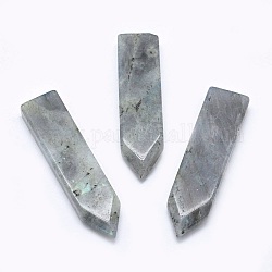 Labradorita cabujones naturales, espada, 51.5~54x12.5~14x5~6mm