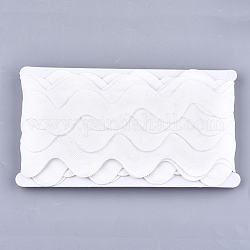 Полиэфирные ленты, форма волны, кремово-белые, 38~40 мм, 10yard / карта