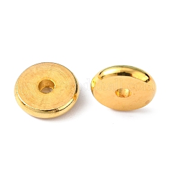Perles séparateurs en laiton, disque, or, 8x1.5mm, Trou: 1.5mm
