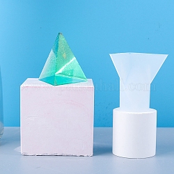 Silicone Molds, Resin Casting Molds, For UV Resin, Epoxy Resin Jewelry Making, Pyramid, White, 52x47x53mm