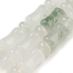 Natürliche Jade Perlen Stränge, Rondell mit Perlen, Bambusstock, 10x6 mm, Bohrung: 0.80 mm