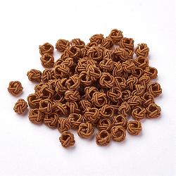 Polyestergewebe beads, Runde, Peru, 6x5 mm, Bohrung: 4 mm, ca. 200 Stk. / Beutel