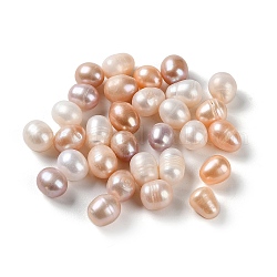 Perle coltivate d'acqua dolce perla naturale, non forato / Senza Buco, riso, bianco antico, 10~12x8~9mm