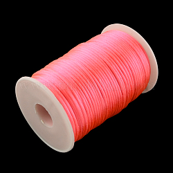 Polyester Cords, Light Coral, 2mm, about 98.42 yards(90m)/roll