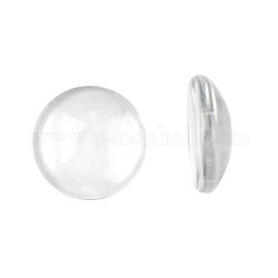 Cabochons de cristal transparente, Cabujón de cúpula clara para la fabricación de joyas colgantes con fotos, Claro, 11.5~12x4mm