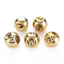Ccb-Kunststoffanhänger, Suzumaru Perlen, Runde, Licht Gold, 16 mm, Bohrung: 3.5 mm