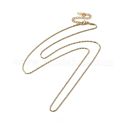 Placcatura ionica (ip) 304 collana a catena da donna in acciaio inossidabile Singapore, vero placcato oro 14k, 24.49 pollice (62.2 cm)