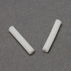Auricolari di plastica, schienali orecchino, bianco, 12~16x2x2mm, Foro: 0.5 mm, circa 5000pcs/scatola